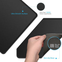 YUMQUA 2 Pack Mouse Pads [30% Larger] 11×8.6×0.12 inches with Stitched Edge, Non-Slip Rubber Base, Premium-Textured Gaming Mousepad Computer Mouse Pads for Laptop, Home & Office