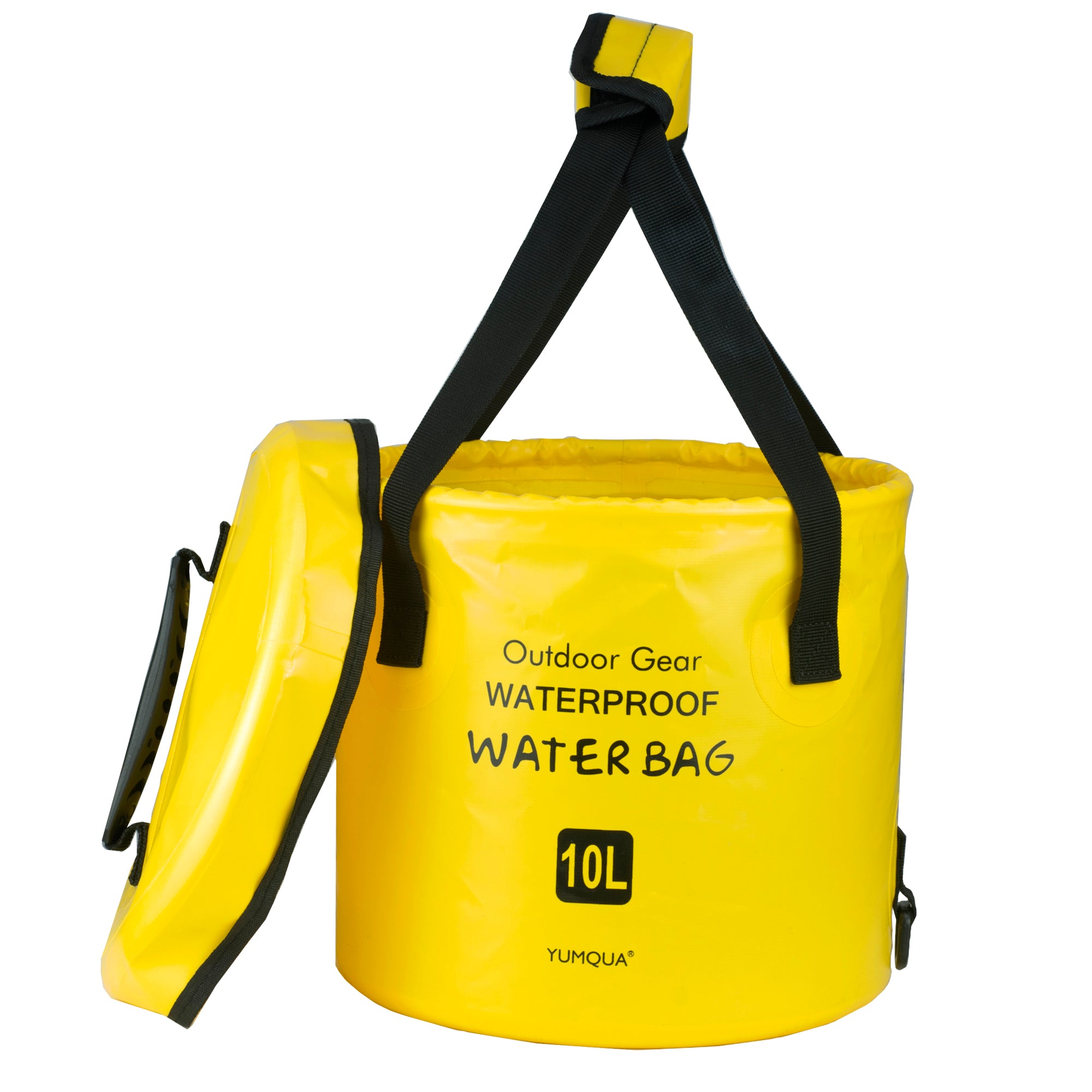 collapsible bucket fishing YUMQUA Portable Collapsible Bucket, Durable Portable Folding Water Co
