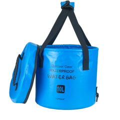 YUMQUA Portable Collapsible Bucket, Folding Water Container with Lid, Fits for Camping Fishing Car Washing and Gardening