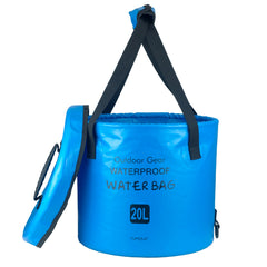YUMQUA Portable Collapsible Bucket, Folding Water Container with Lid, Fits for Camping Fishing Car Washing and Gardening