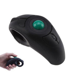 YUMQUA Y-10W 2.4 GHz Portable Finger Handheld Wireless USB Trackball Mouse for PC Laptop Mac Lovers