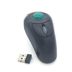 YUMQUA Y-10L Portable Finger Handheld Wireless Built-in Laser Pointer USB Trackball Mouse