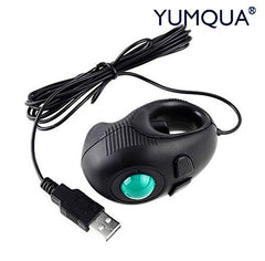 YUMQUA Y-01 Portable Finger Hand Held 4D Usb Mini Trackball Mouse / Fits Left and Right Handed Users