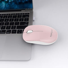 YUMQUA Computer Mouse Wireless with Nano Receiver, 2.4G Optical Silent Cordless Mouse for Laptop Chromebook Notebook PC Desktop