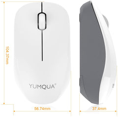 YUMQUA Computer Mouse Wireless with Nano Receiver, 2.4G Optical Silent Cordless Mouse for Laptop Chromebook Notebook PC Desktop