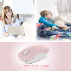YUMQUA Computer Mouse Wireless with Nano Receiver, 2.4G Optical Silent Cordless Mouse for Laptop Chromebook Notebook PC Desktop