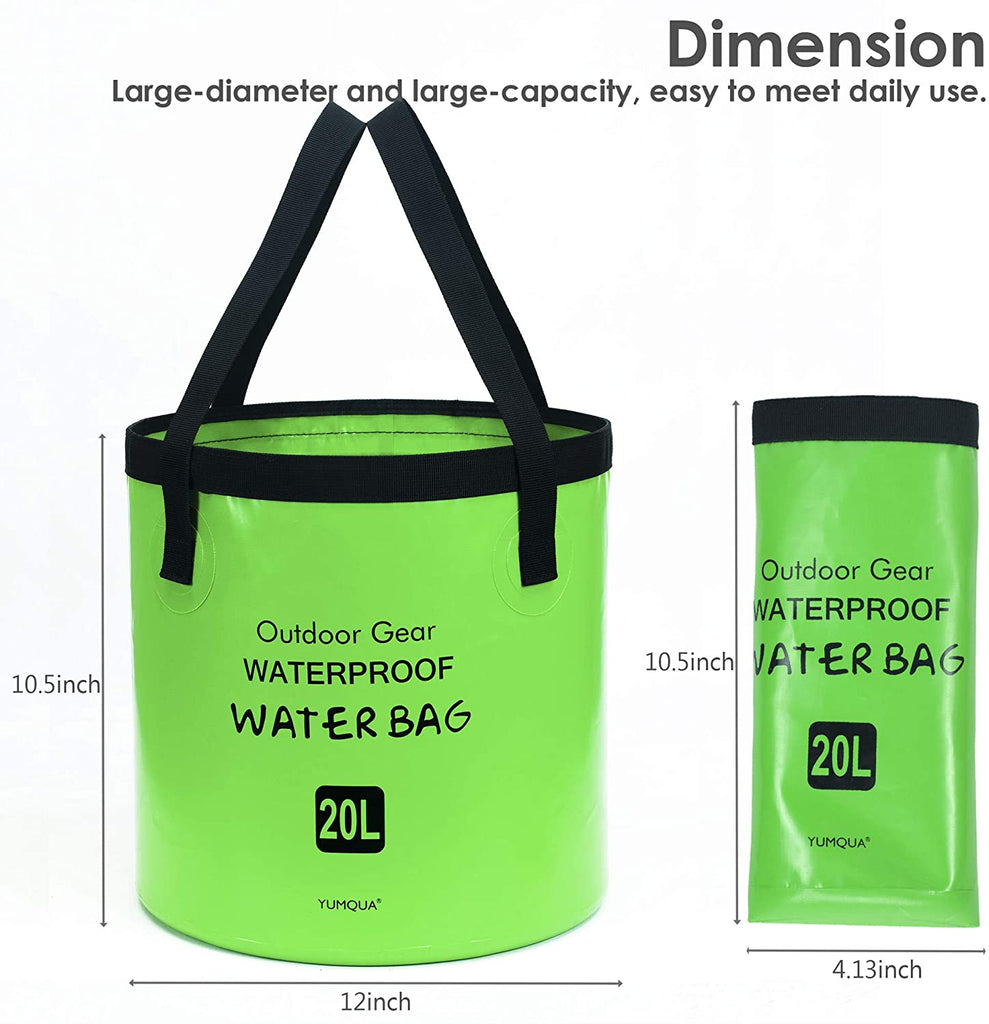 2 Pack Collapsible Bucket 5 Gallon Container Folding Water Bucket Portable  Wa