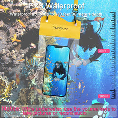 YUMQUA Waterproof Phone Pouch 2 Pack, [Up to 7.5